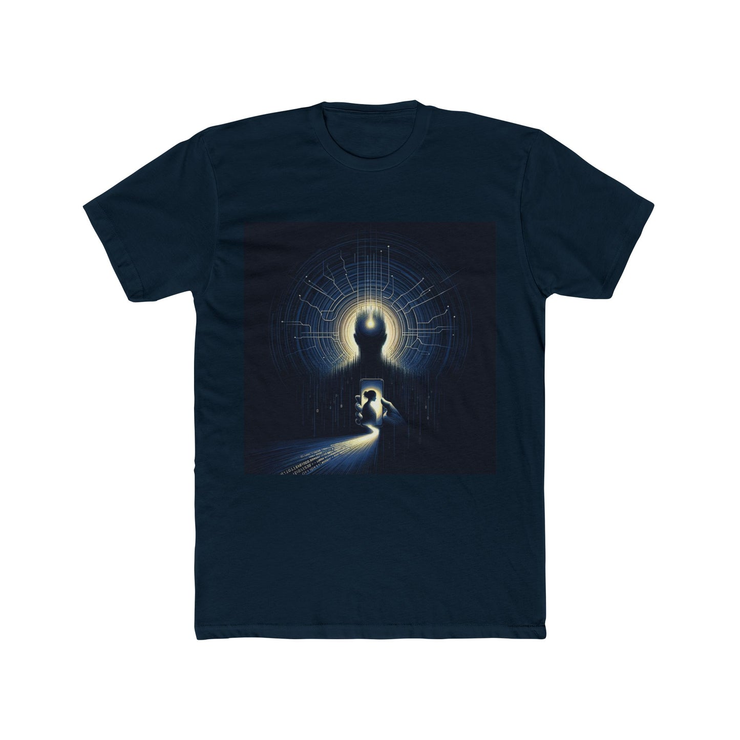 "AI Deception: New Age Catfish - Tech Dystopia T-Shirt" - T-