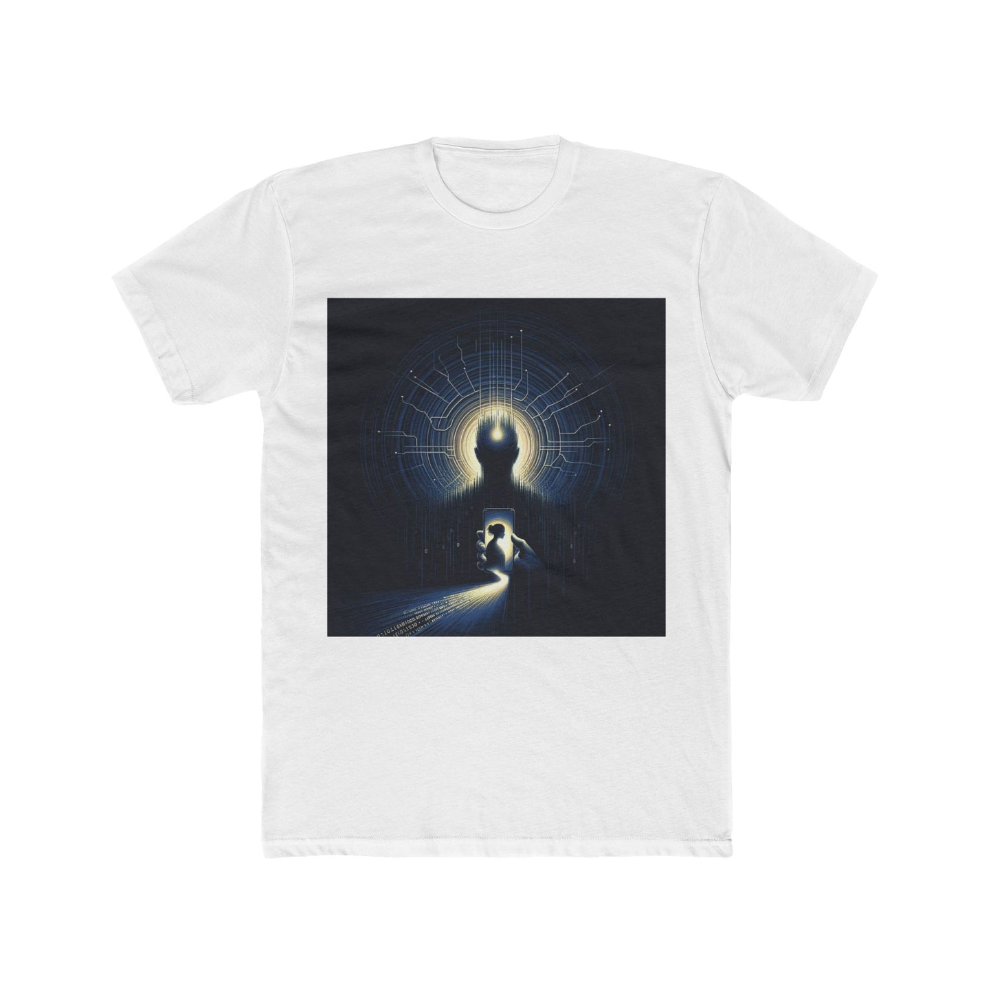 "AI Deception: New Age Catfish - Tech Dystopia T-Shirt" - T-