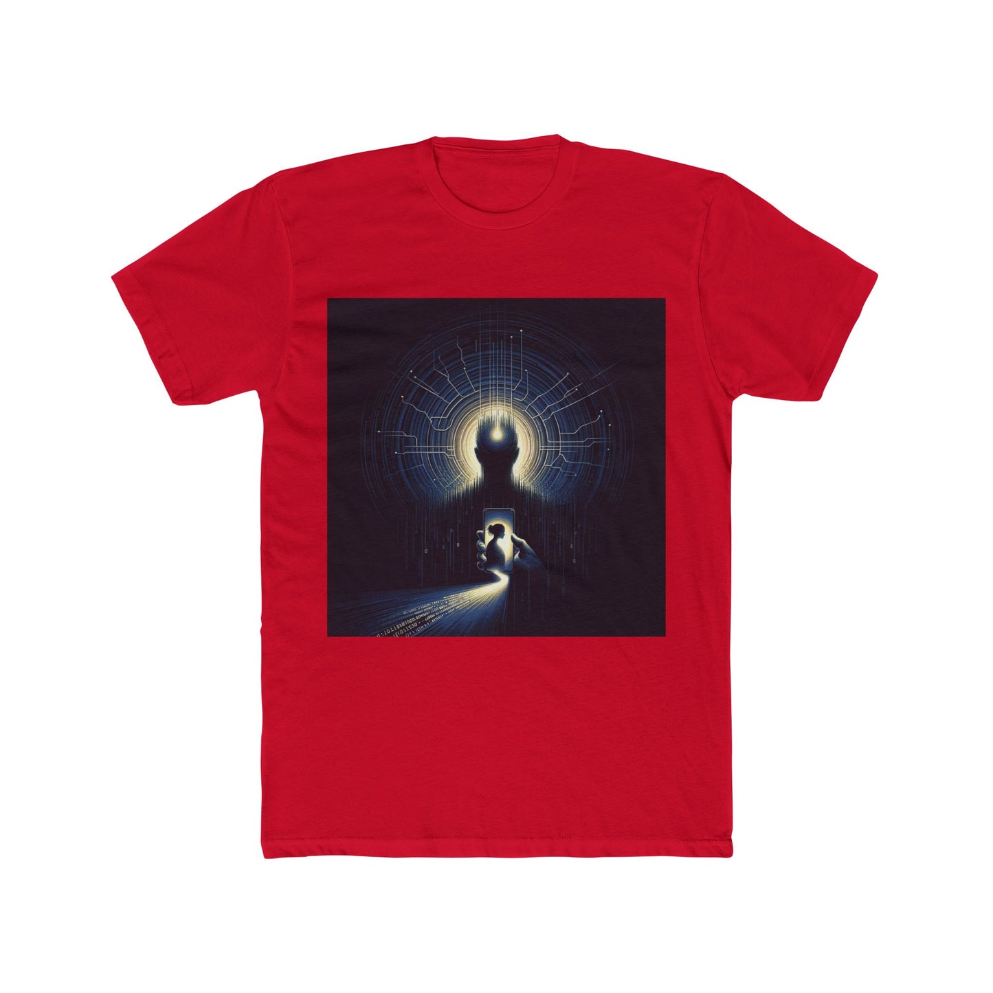 "AI Deception: New Age Catfish - Tech Dystopia T-Shirt" - T-